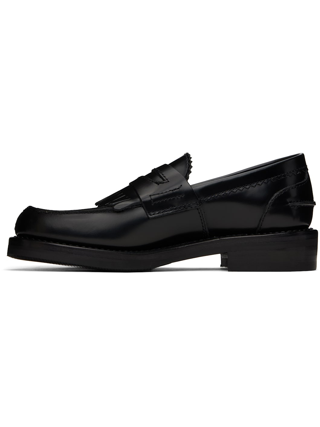 Black Leather Loafers - 3