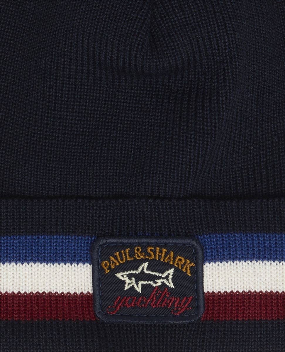 Wool beanie with iconic badge - 3