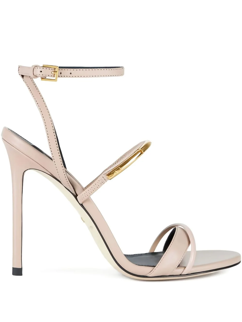 105mm jewel-detail leather sandals - 1