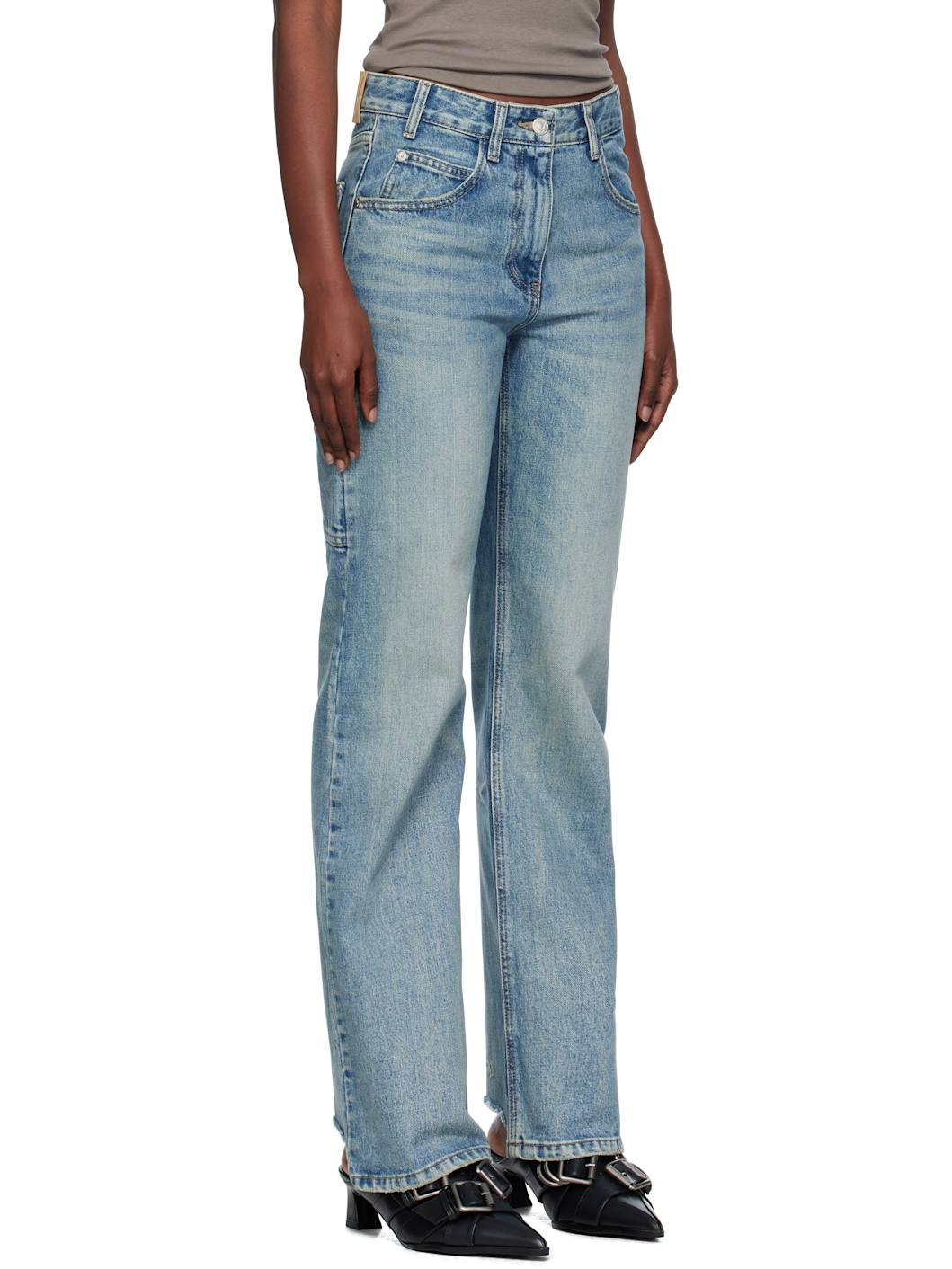 Blue Trucker Jeans - 2