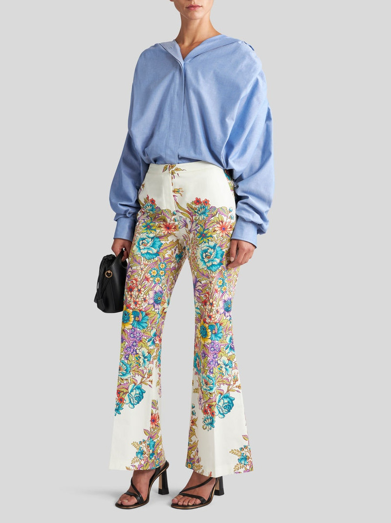 TROUSERS WITH MULTICOLOURED BOUQUET PRINT 4