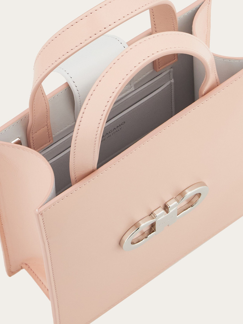 Double Gancini mini tote bag 4