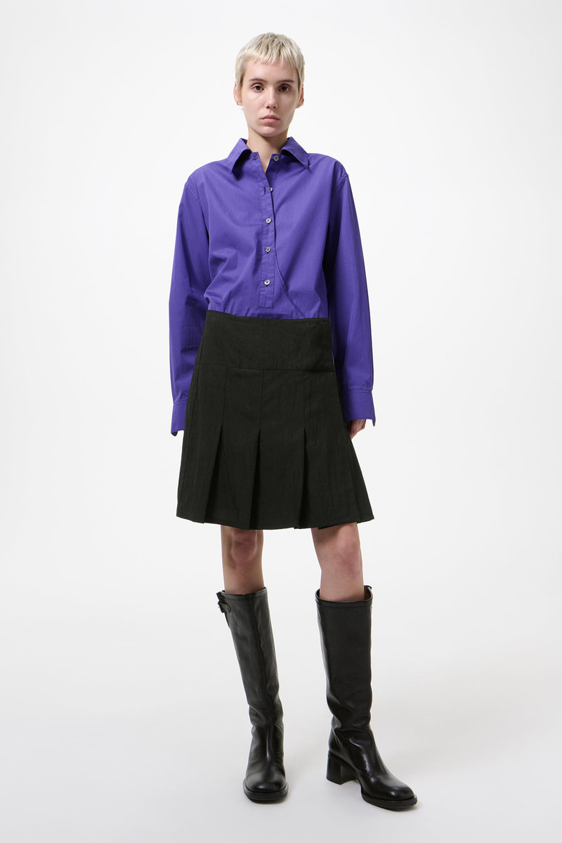 Our Legacy Girdle Skirt Soot Black Techflax outlook