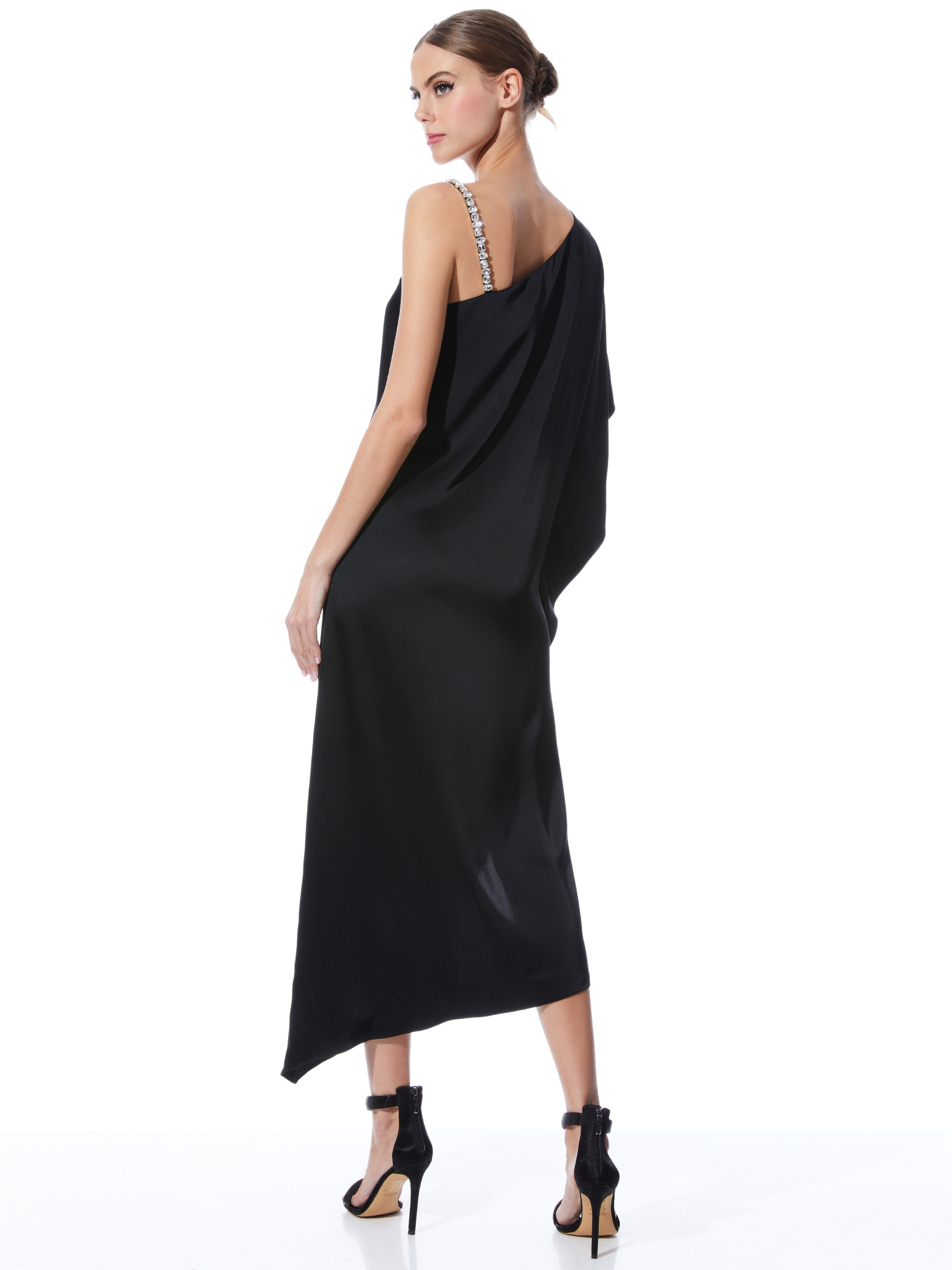 TAE CRYSTAL STRAP ASYMMETRICAL MAXI DRESS - 3