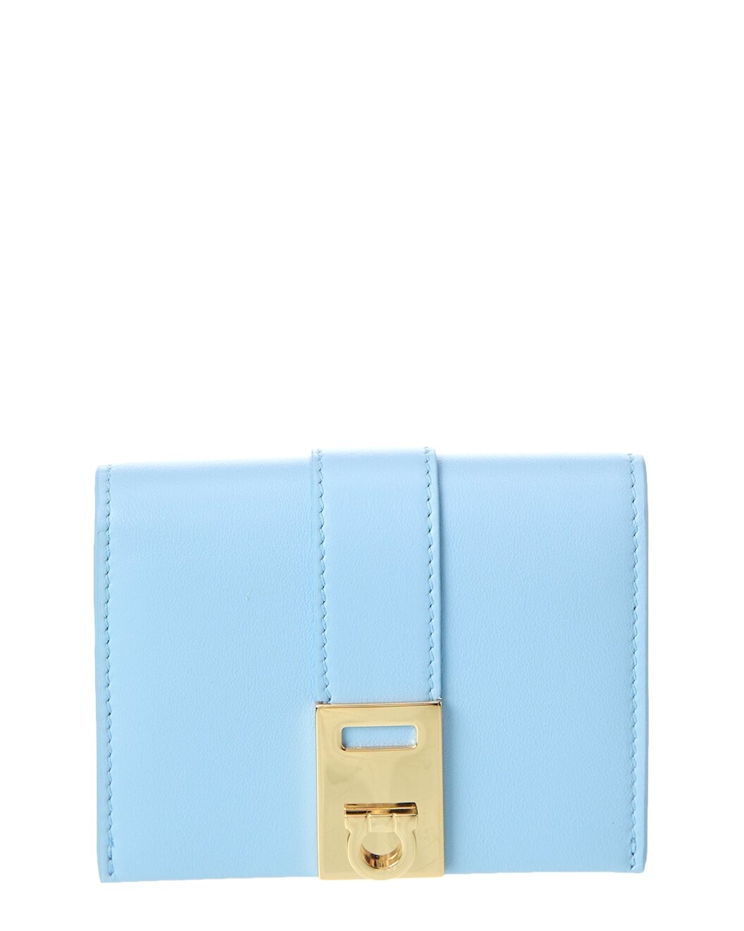 FERRAGAMO Ferragamo Hug Leather Compact Wallet | gilt