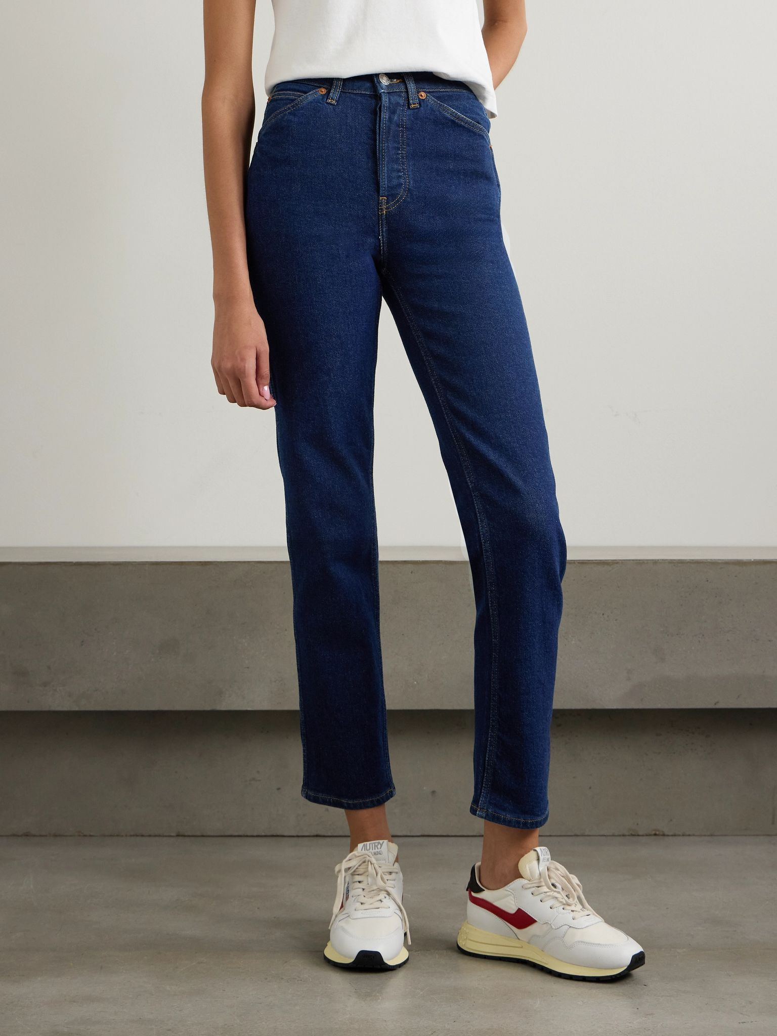 Painter Stove Pipe high-rise straight-leg jeans Dark denim - 3