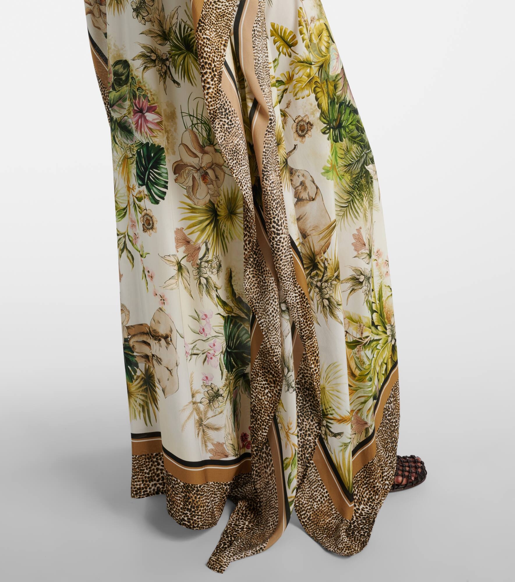 Savannah printed chiffon kaftan - 5