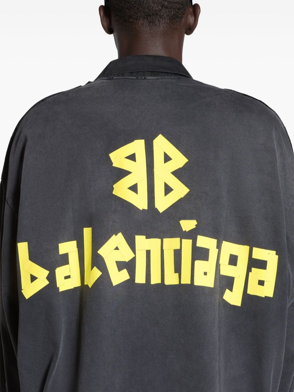 Tape Type oversize hybrid jacket - 5
