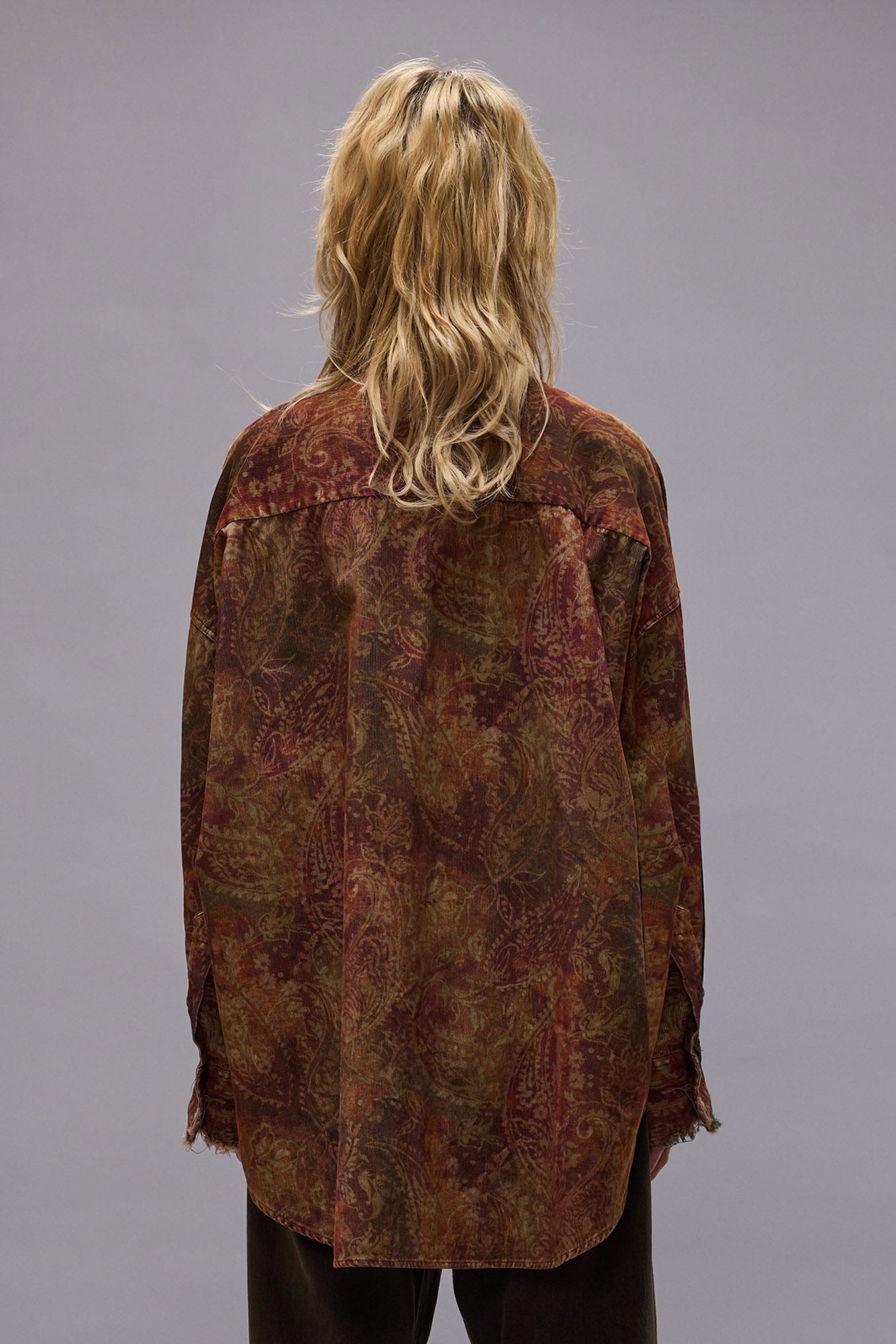 DROP NECK TUXEDO SHIRT - PAISLEY PRINT - R13 - 4