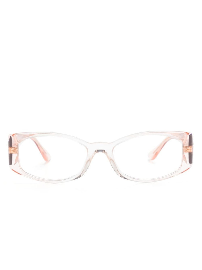 Medusa-motif rectangle-frame glasses 1