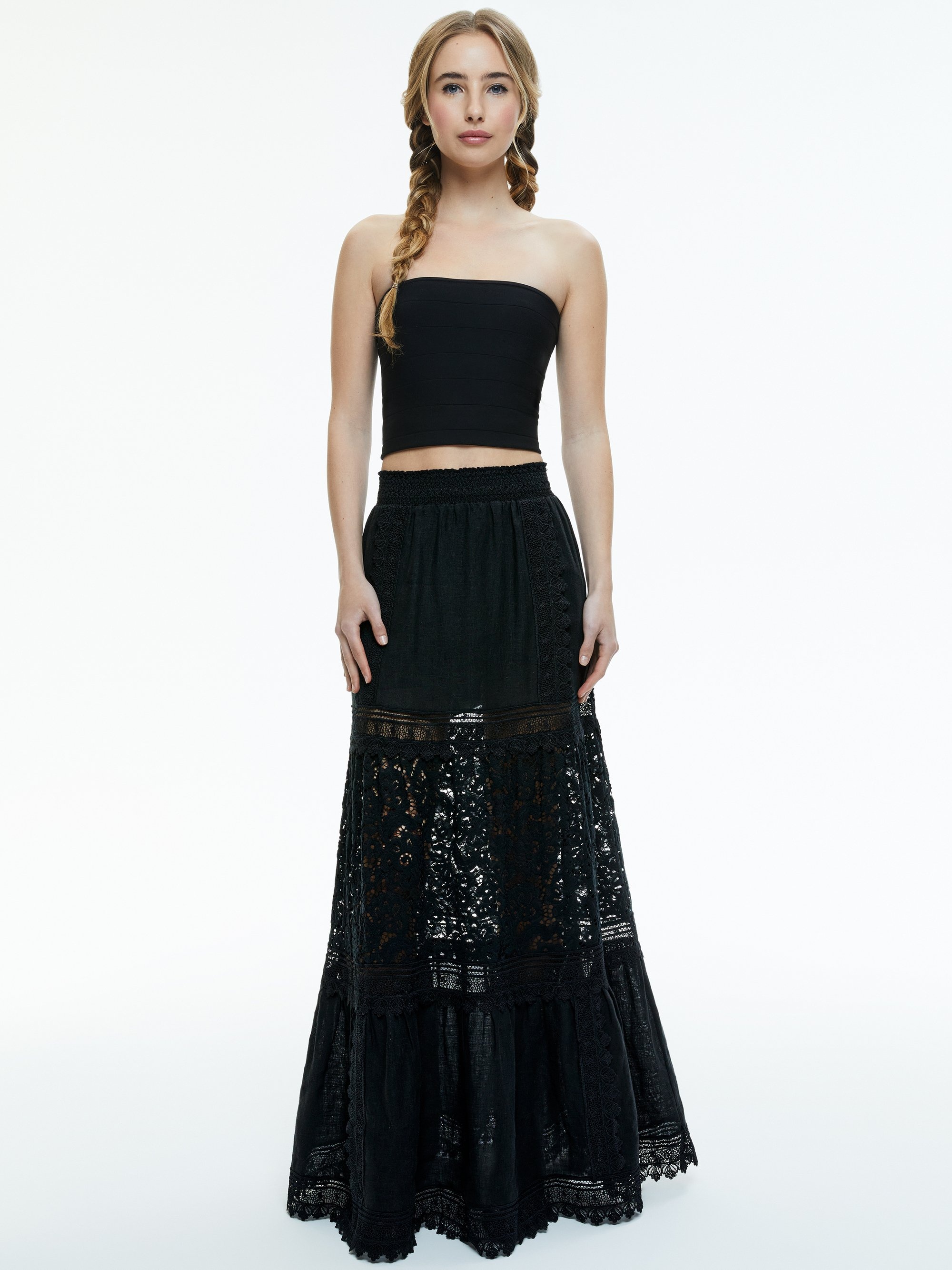 REISE EMBROIDERED TIERED MAXI SKIRT - 3