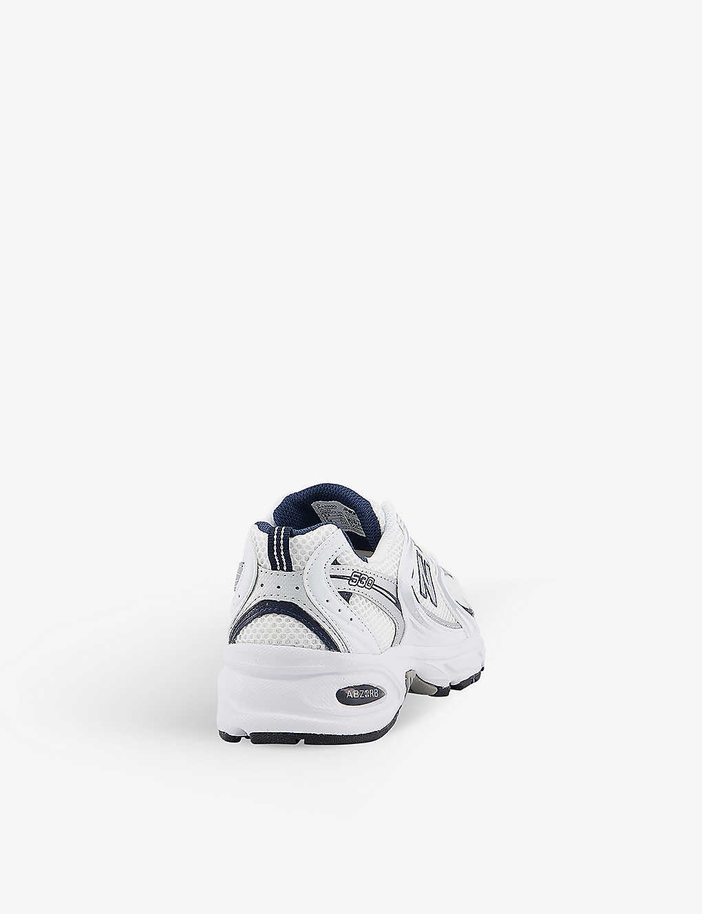 MR530 logo-embossed leather and mesh low-top trainers - 4