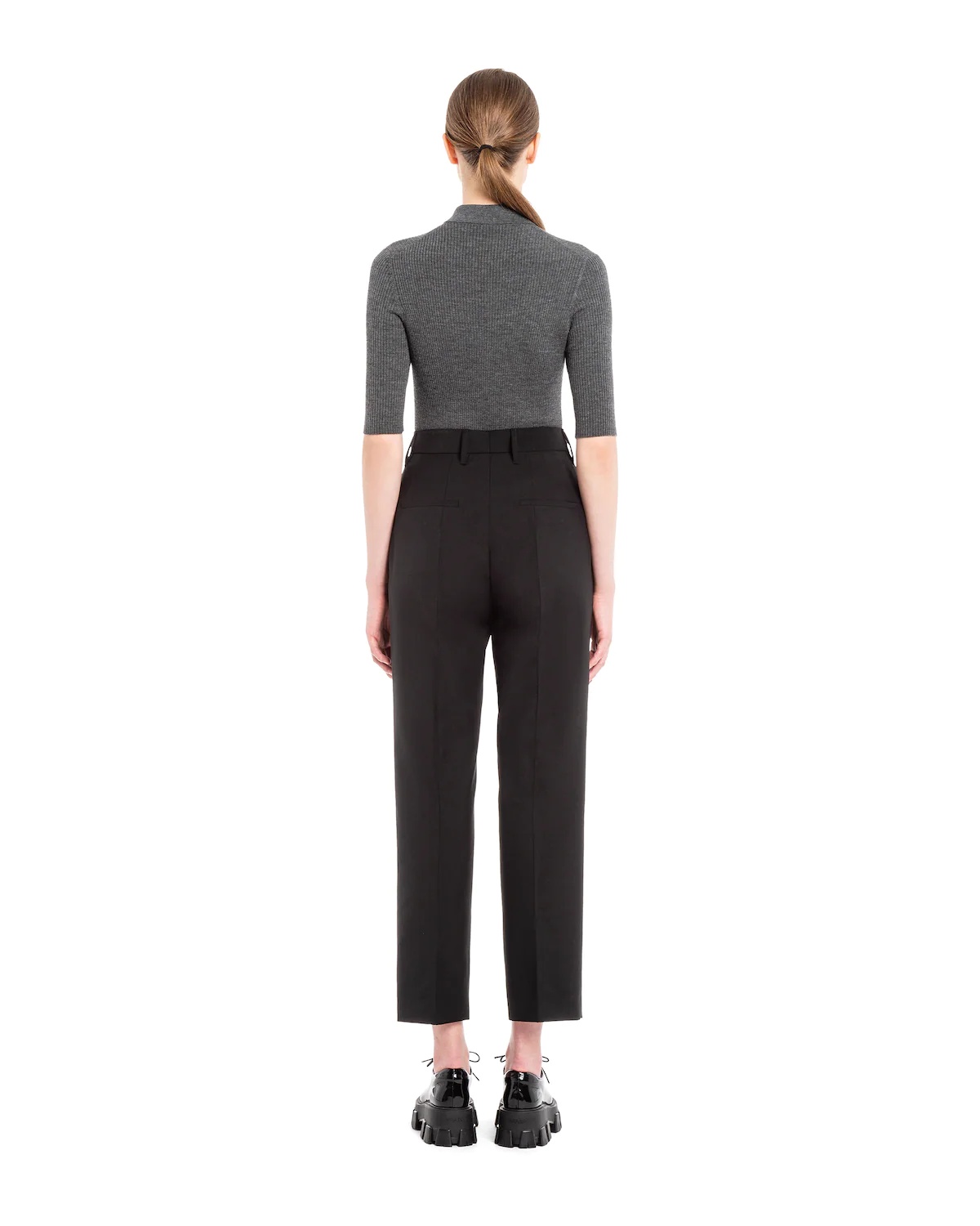 Printed light wool trousers - 4