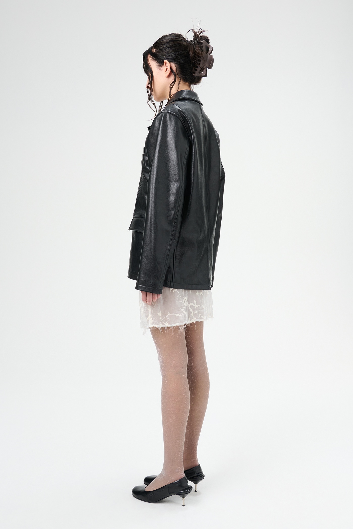 Lane Jacket Heavy Grain Black Leather - 5