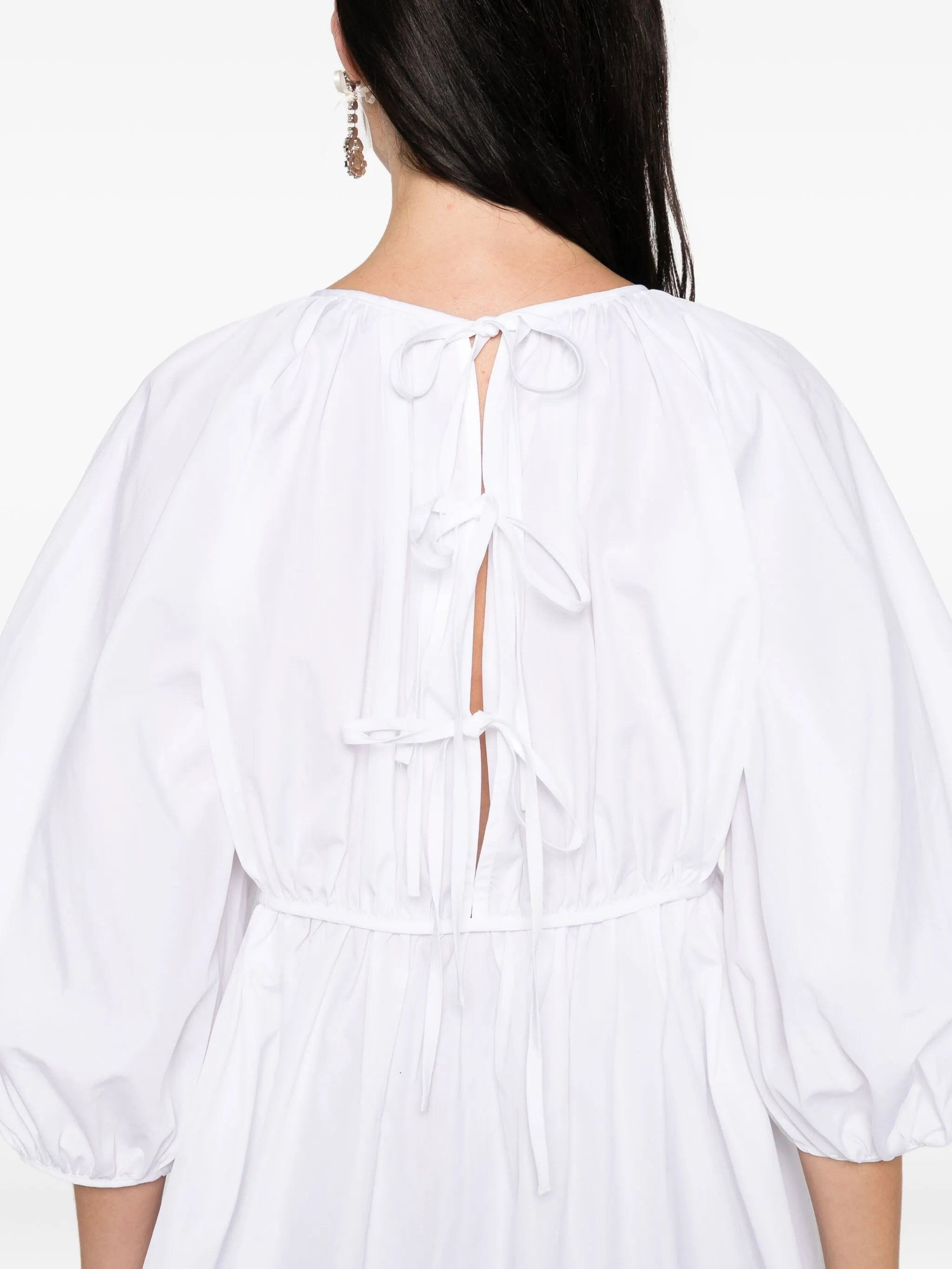 Cecilie Bahnsen Gathered-waist Puff-sleeve Top - 3