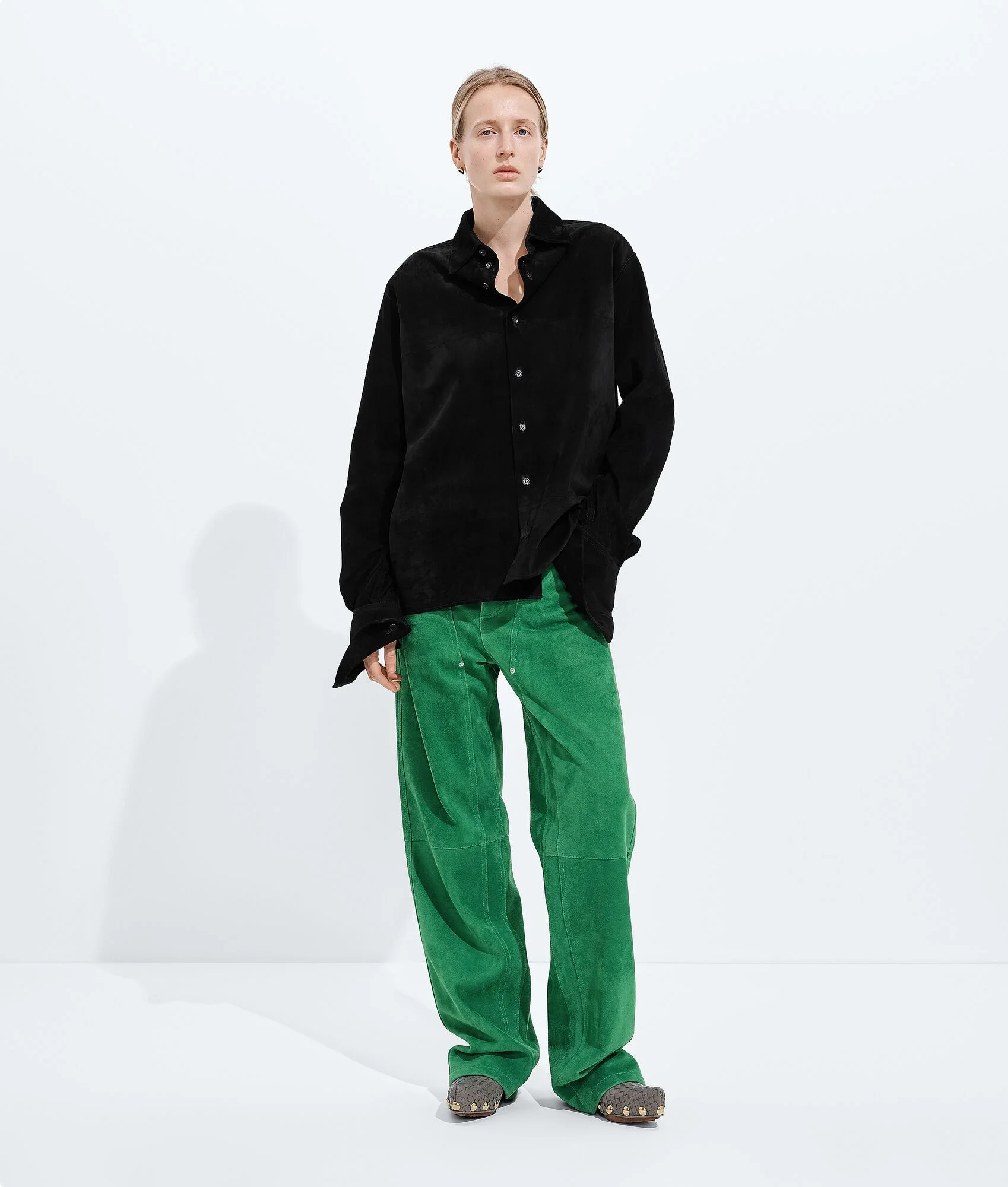Suede Leather Pants - 1