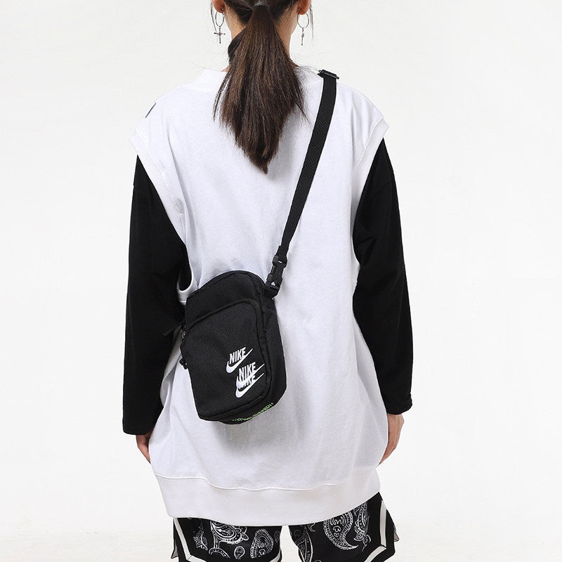 Nike Heritage Embroidered Triple Logo Shoulder Bag 'Black' DH3080-010 - 7