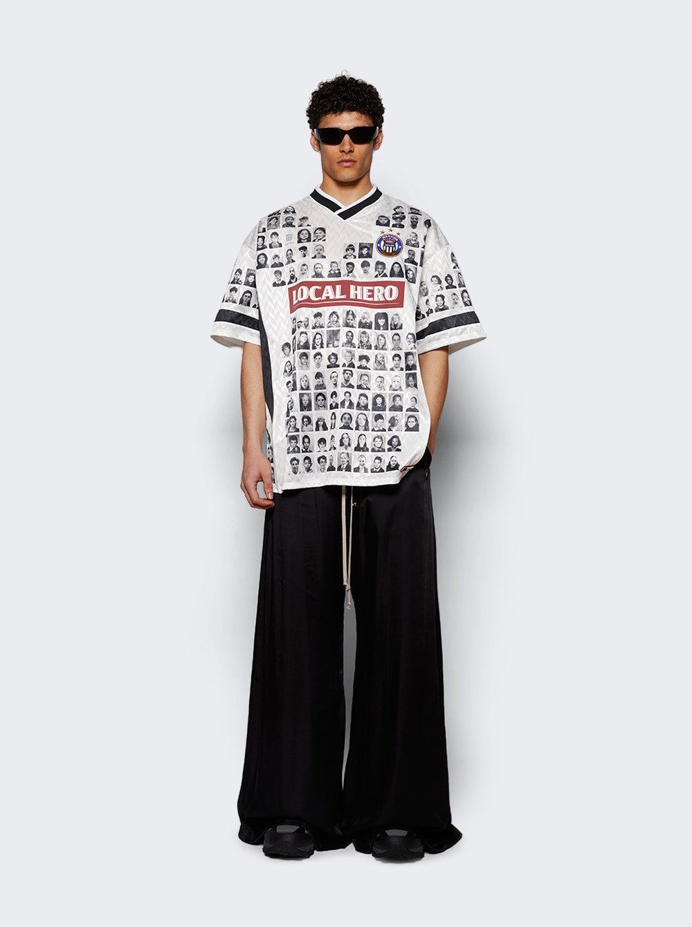 Printed Football Top White - 5