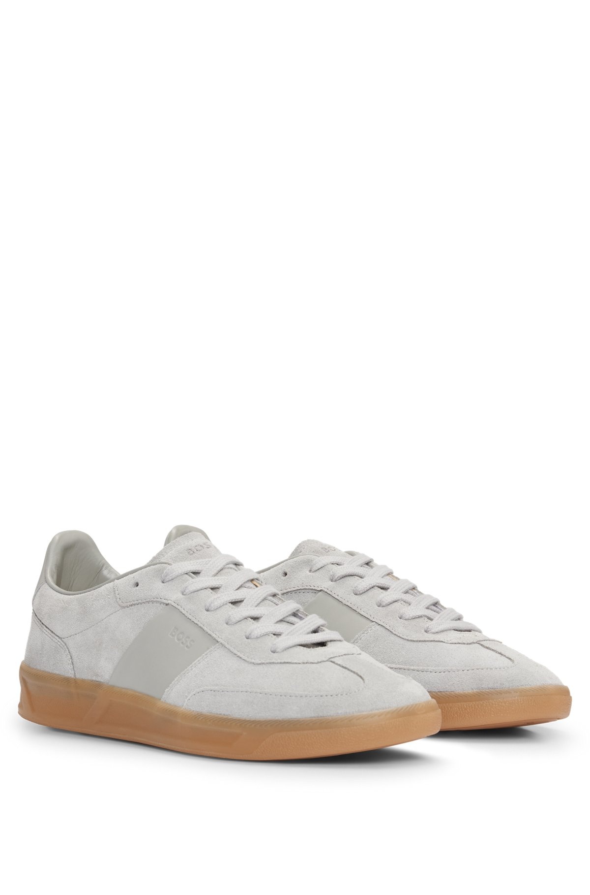 LOW-TOP TRAINERS IN LEATHER AND SUEDE - 2