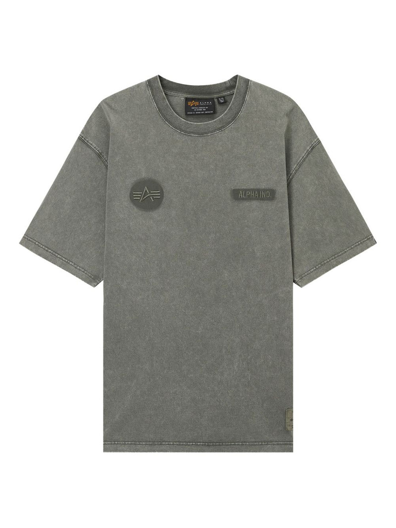 logo-patch cotton T-shirt 1