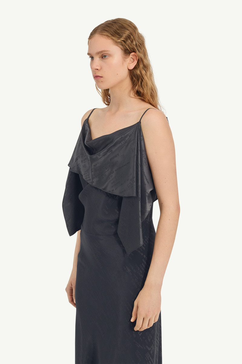Folded jacquard slip dress 4