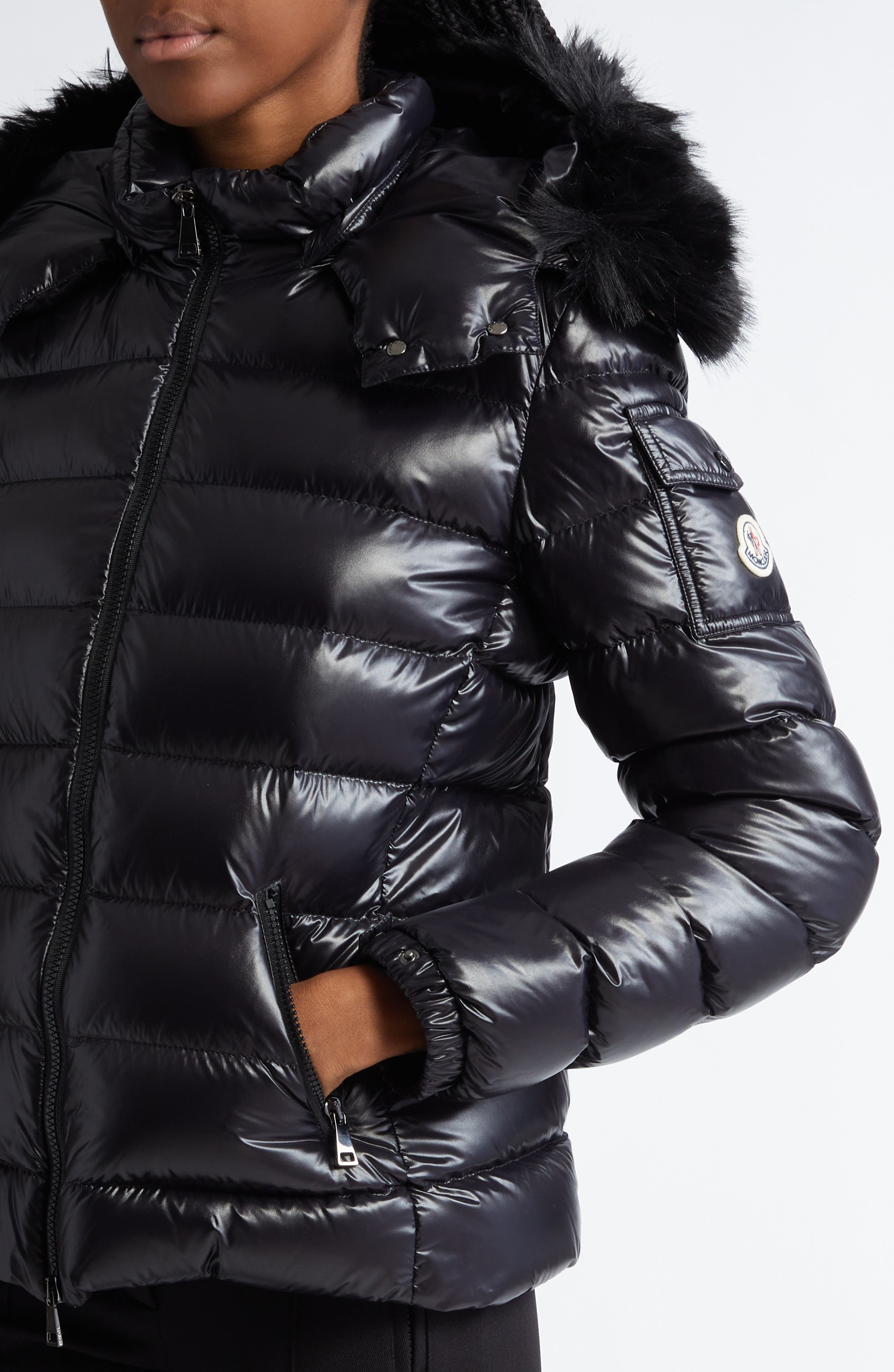 Moncler Badyf Down Puffer Jacket with Removable Hood & Removable Faux Fur Trim in Black at Nordstrom - 4