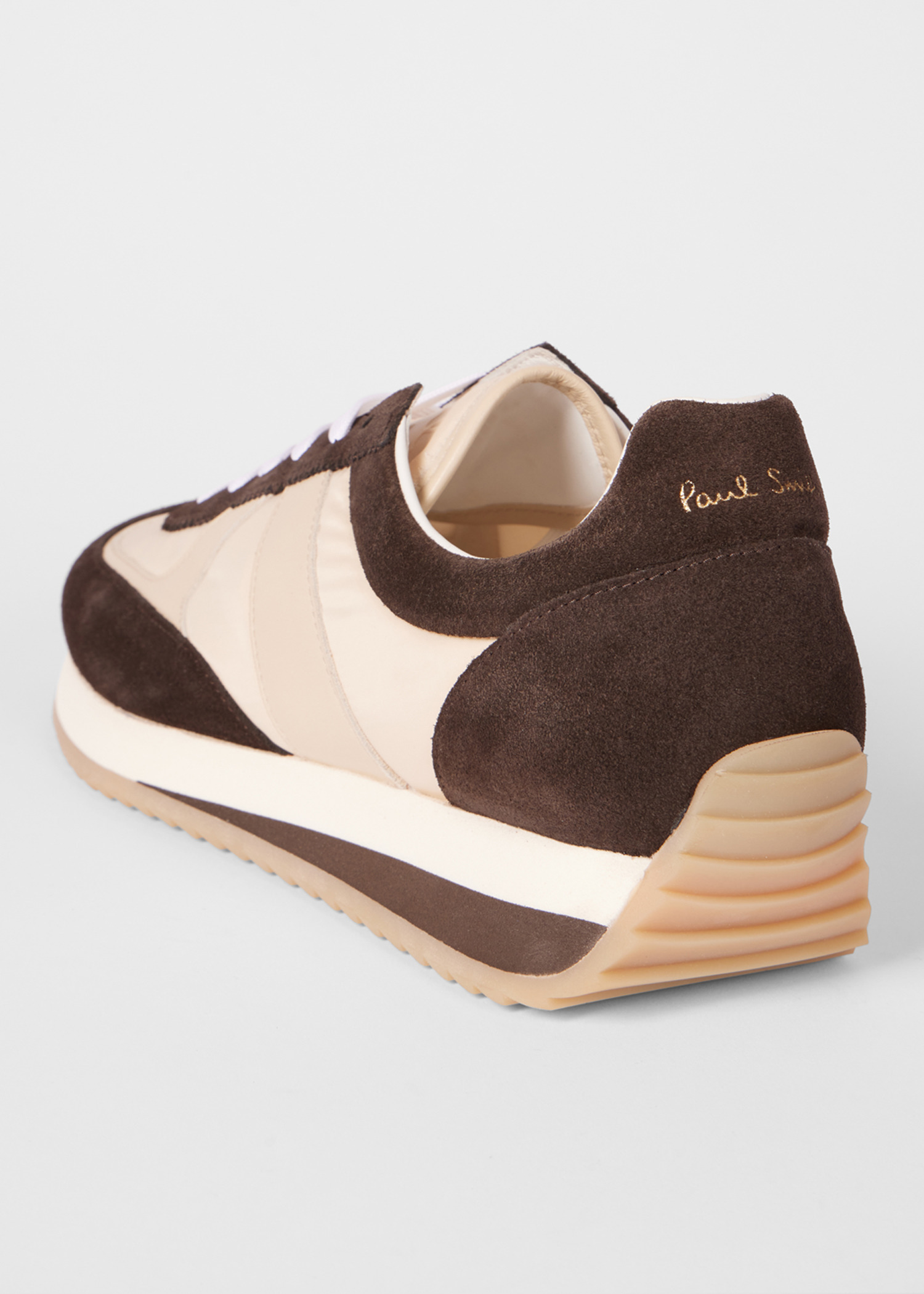 Ecru and Brown 'Vignola' Trainers - 5
