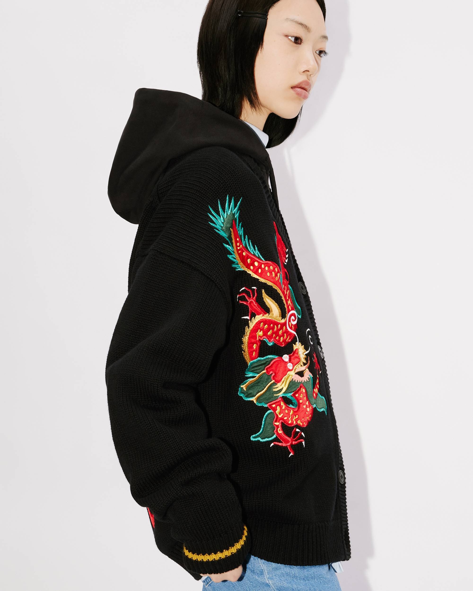 'Year of the Dragon' embroidered genderless cardigan - 12