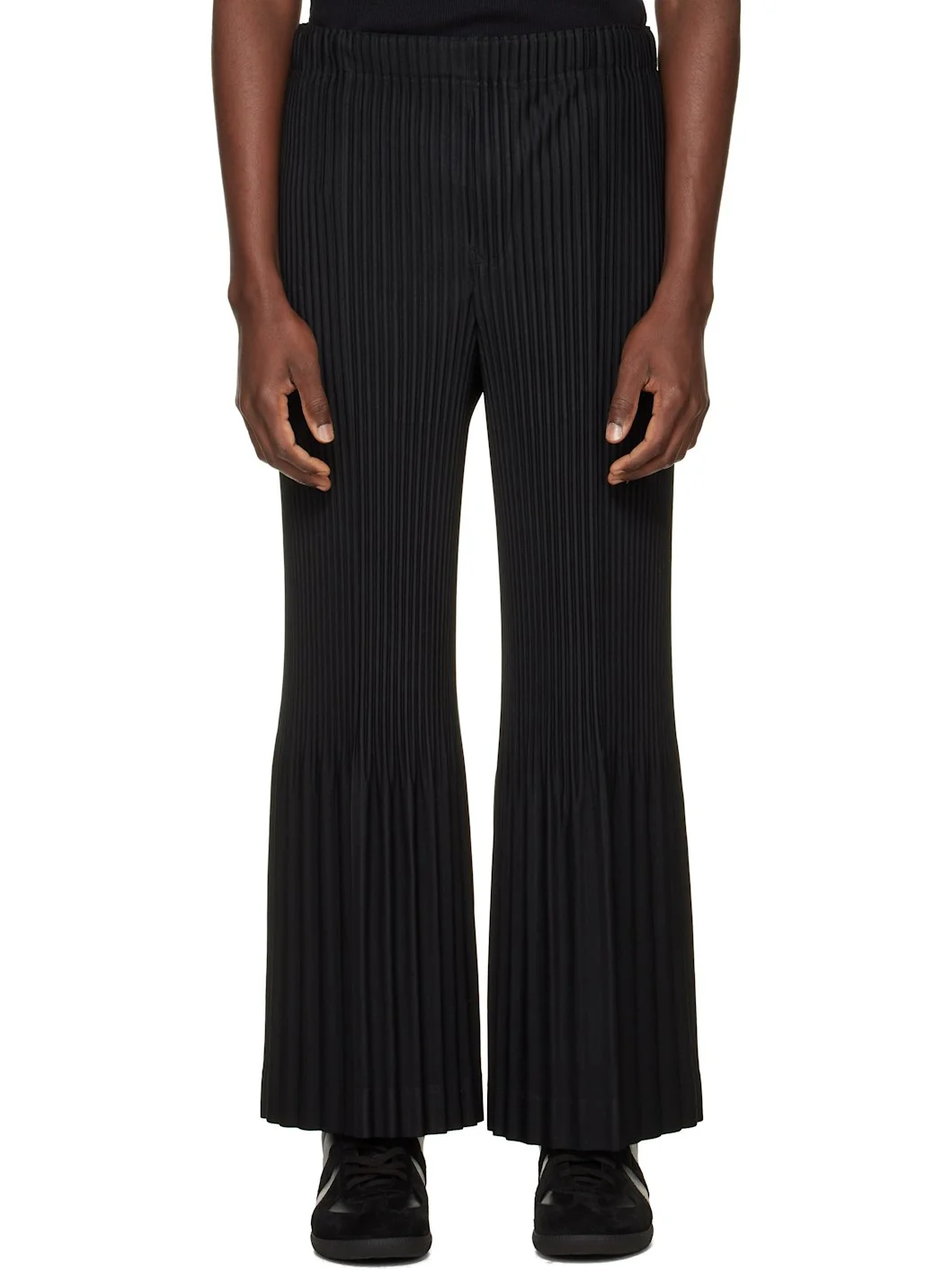 Black Pleats Bottoms 1 Trousers - 1