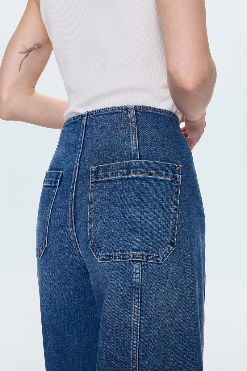 BLAIR HIGH RISE SEAMED BARREL JEAN - SOHO 5