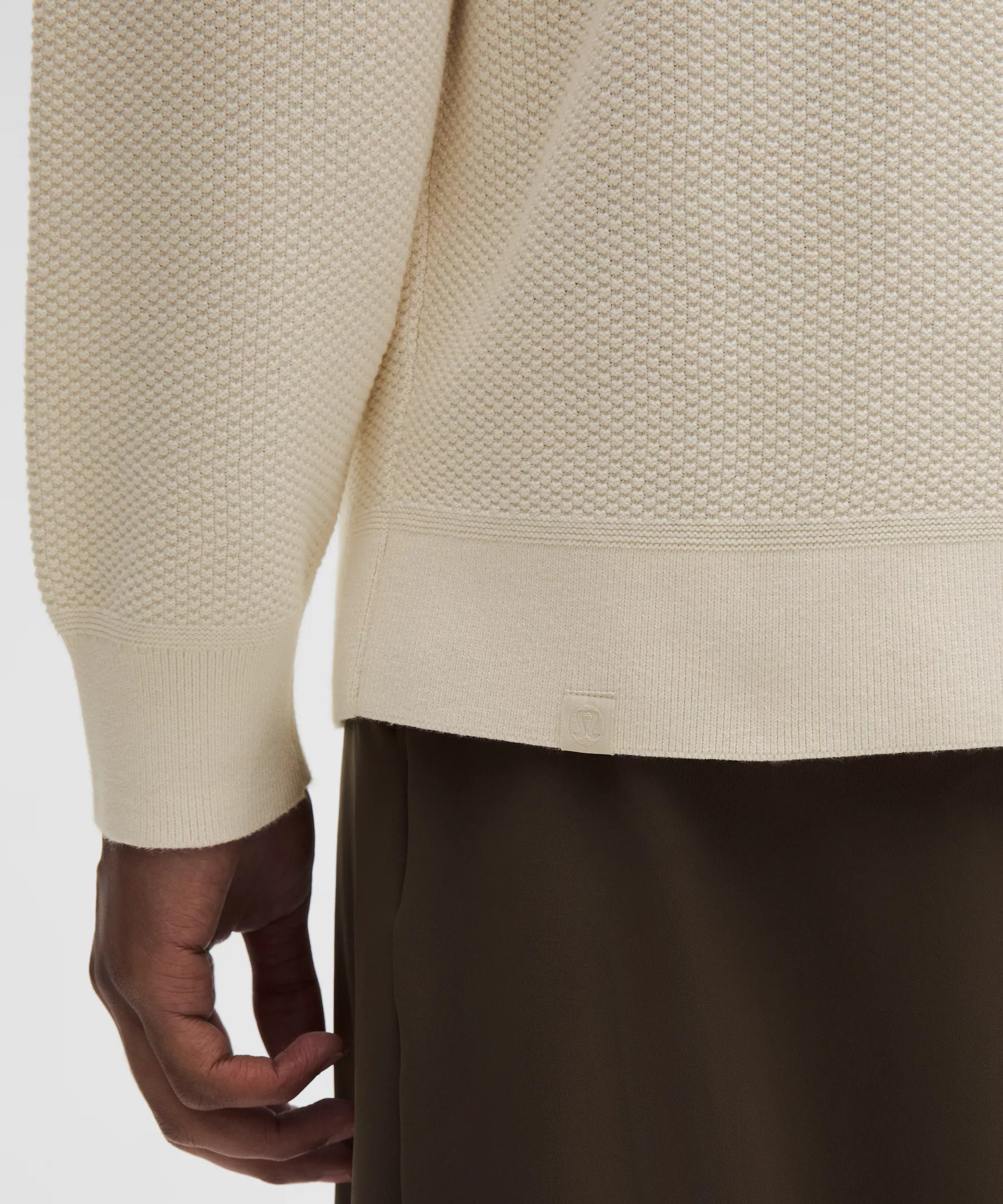 Textured Knit Crewneck Sweater - 5