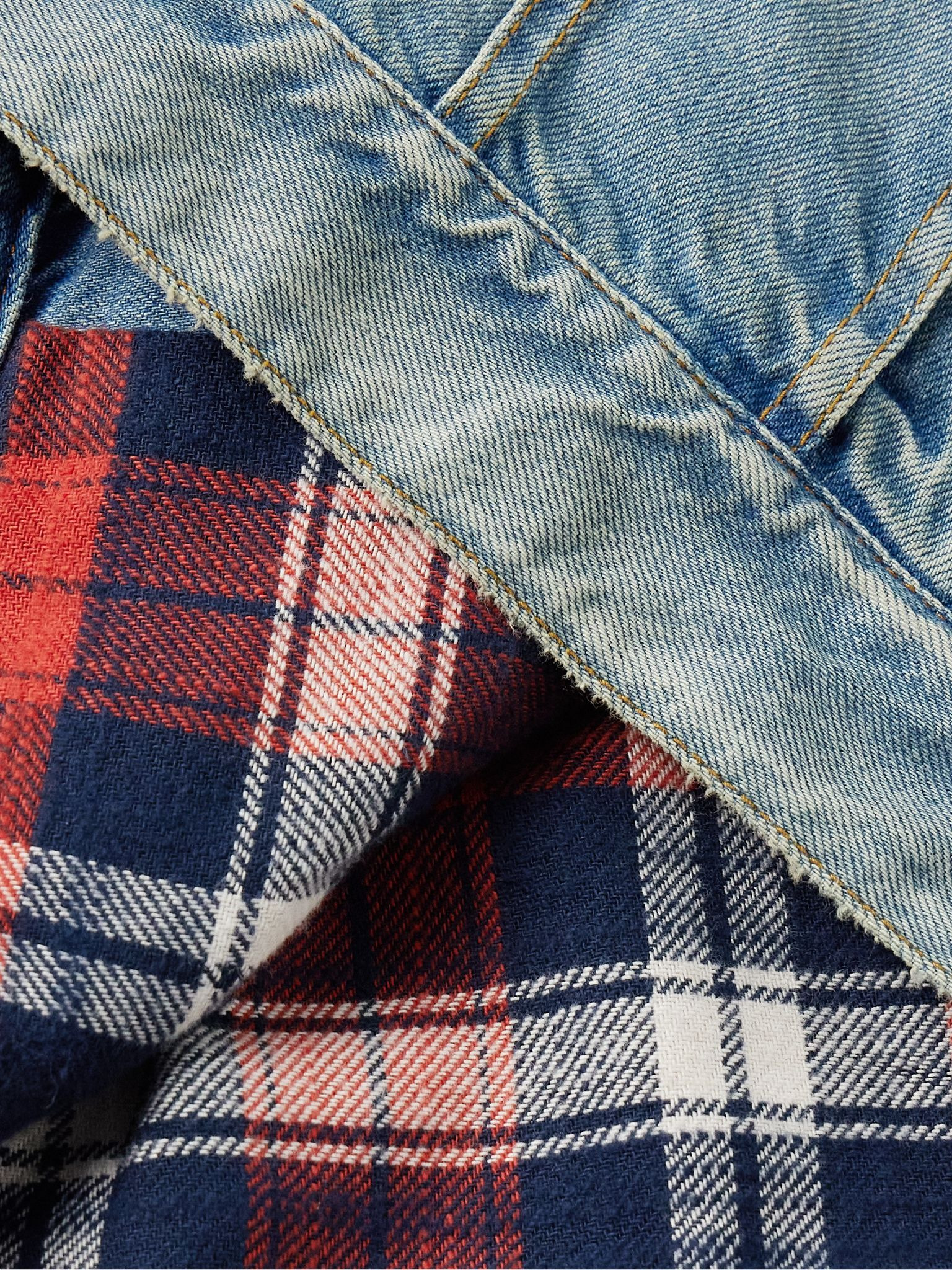 Joret Corduroy-Trimmed Denim Jacket Indigo - 4