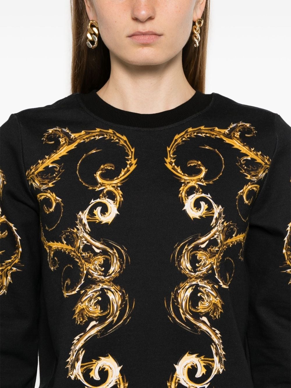 Barocco-print sweatshirt - 5
