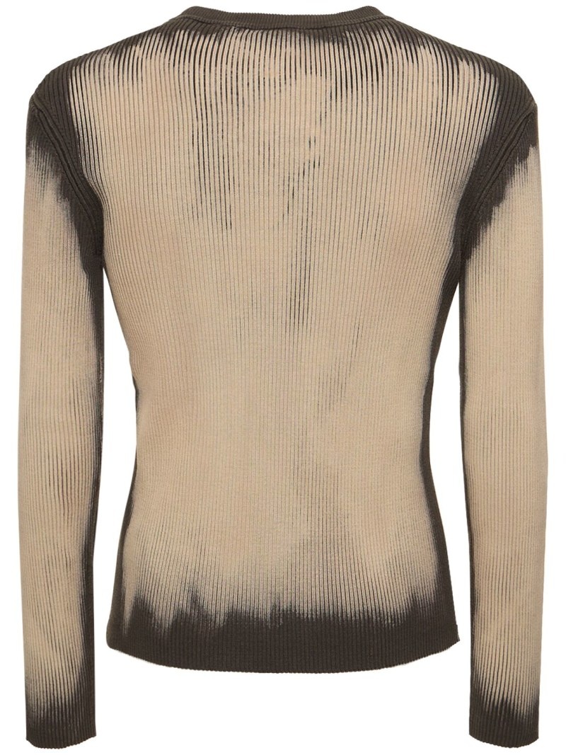 Oval-D slim cotton blend knit sweater - 5