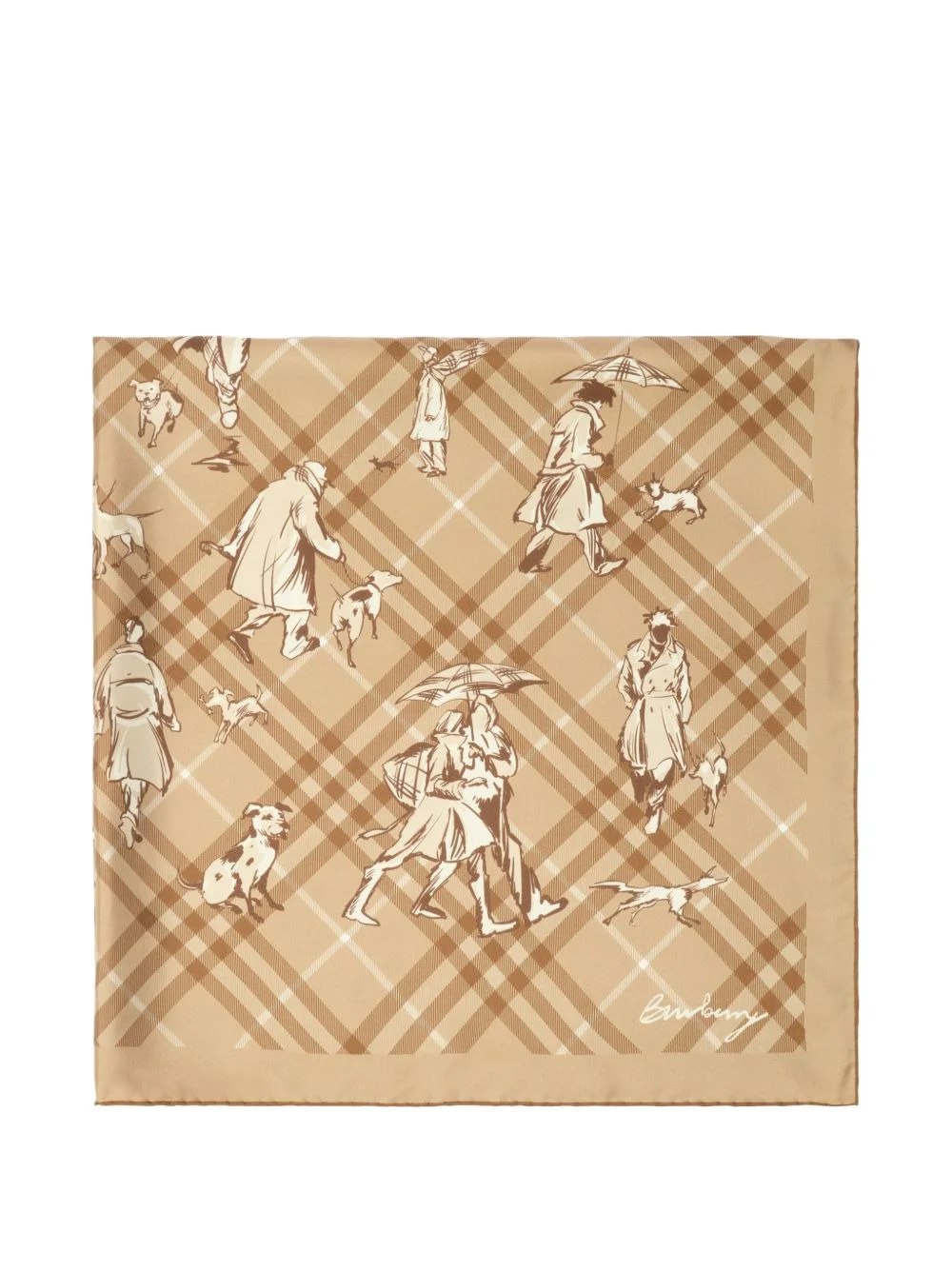 Check mates silk scarf - 1