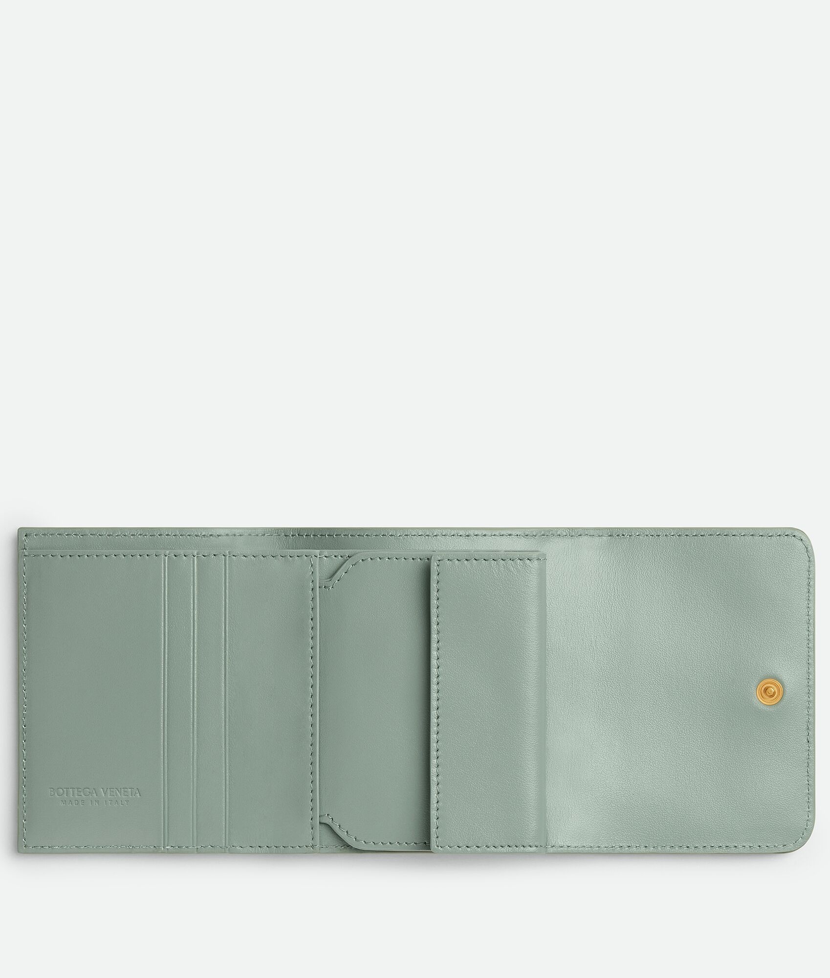 Intrecciato Tri-Fold Wallet With Origami Coin Purse - 2