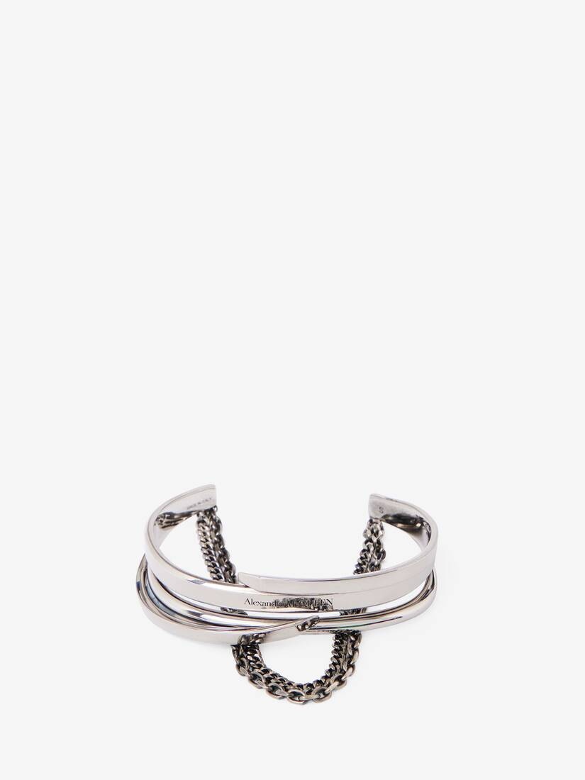 Men's Fine Accumulation Cuff in Antique Silver - 1