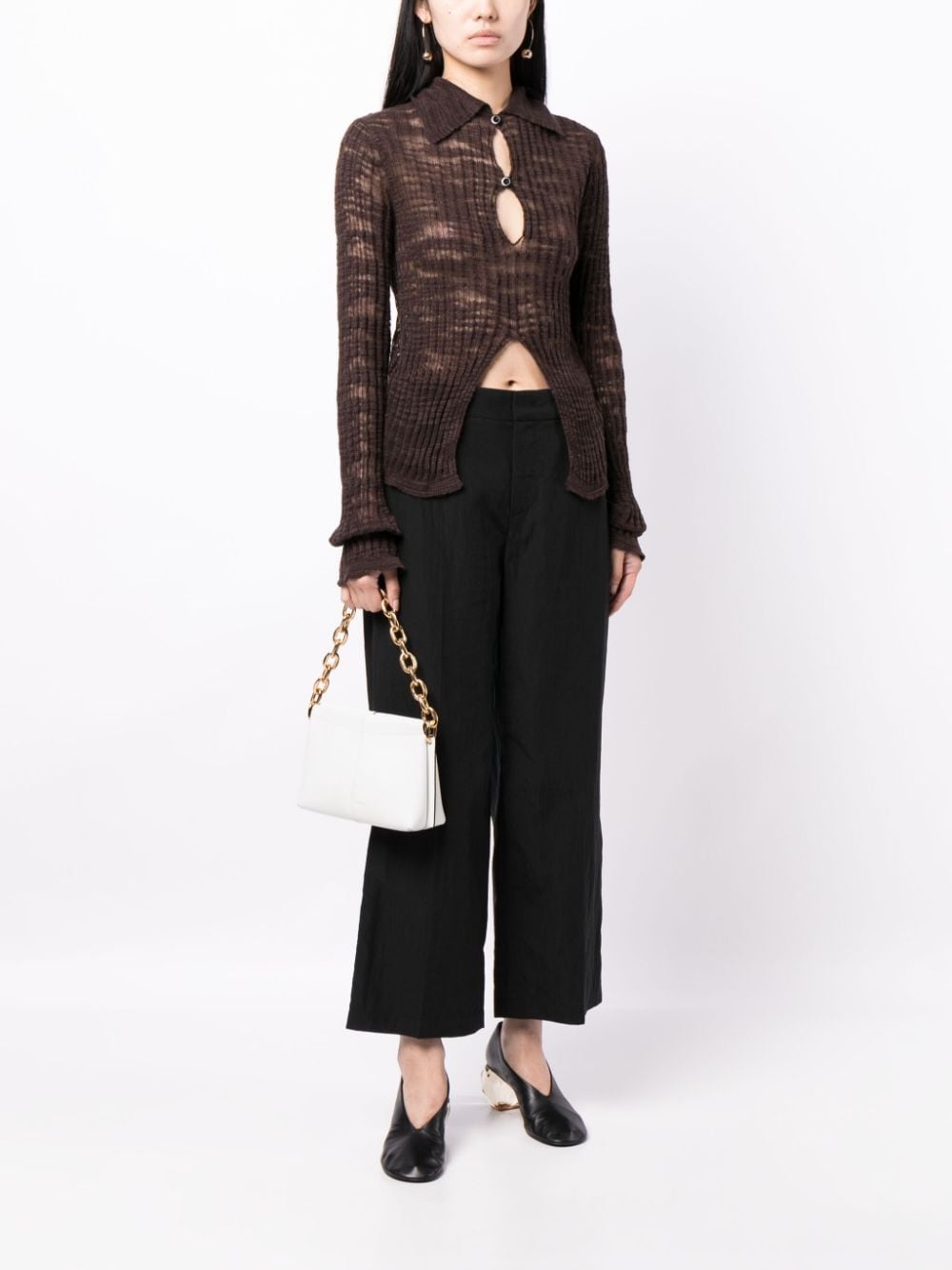 Sculpted cropped trousers - 2