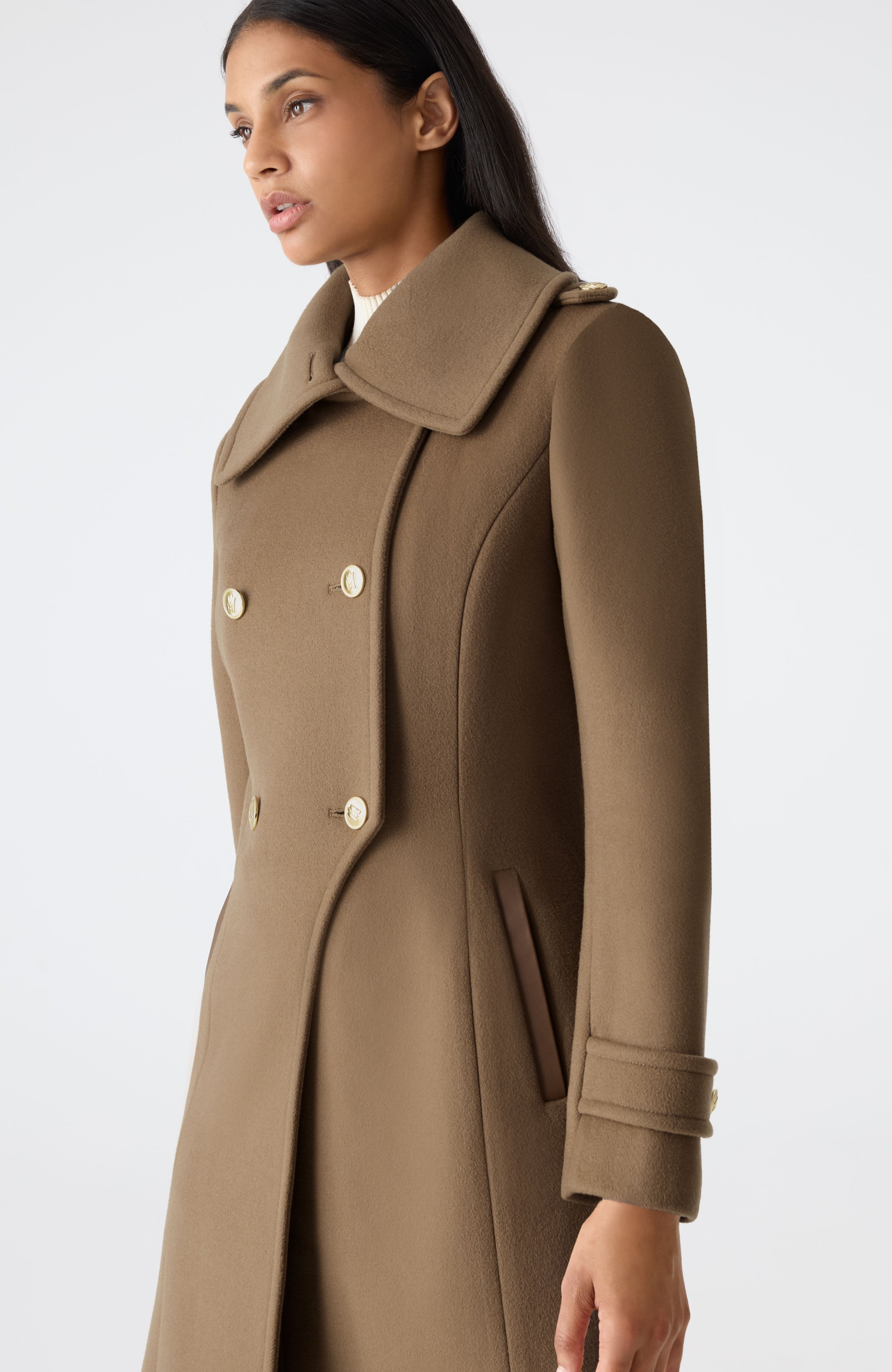 ELODIE-R double face wool tailored coat - 5