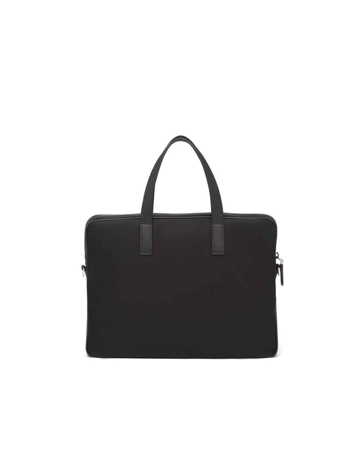 Re-Nylon and Saffiano leather briefcase - 4