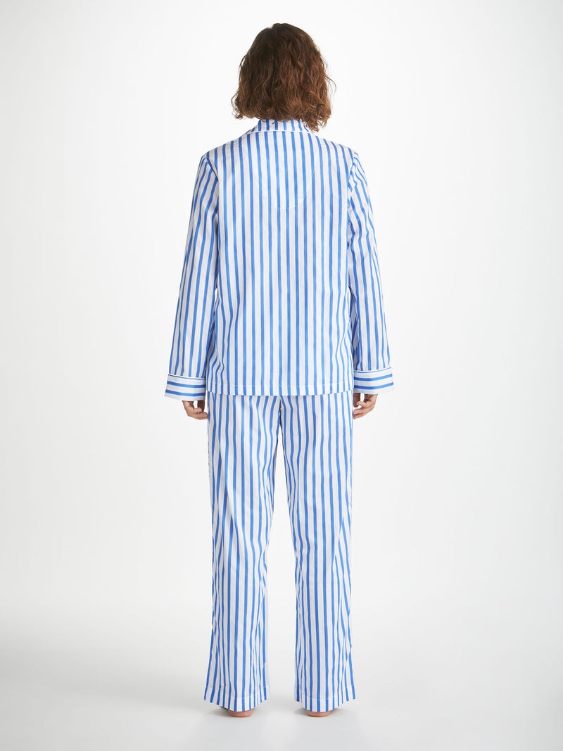Women's Pajamas Capri 23 Cotton Batiste Blue - 4