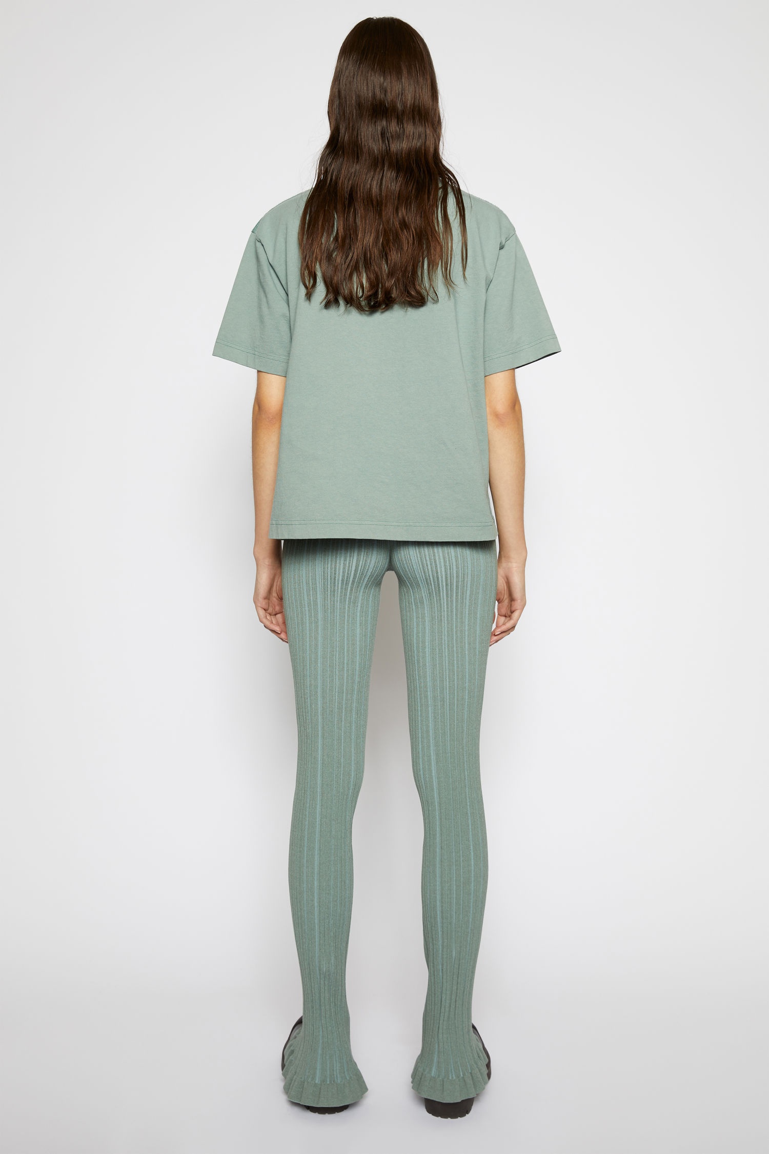 Ribbed trousers dusty green - 3