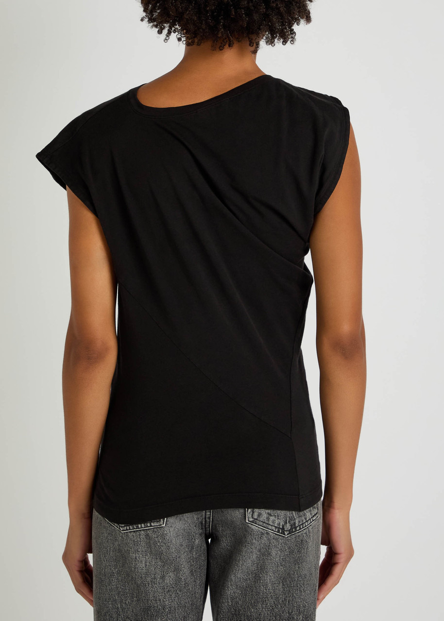 Agolde Beth Asymmetric Cotton T-shirt - 3