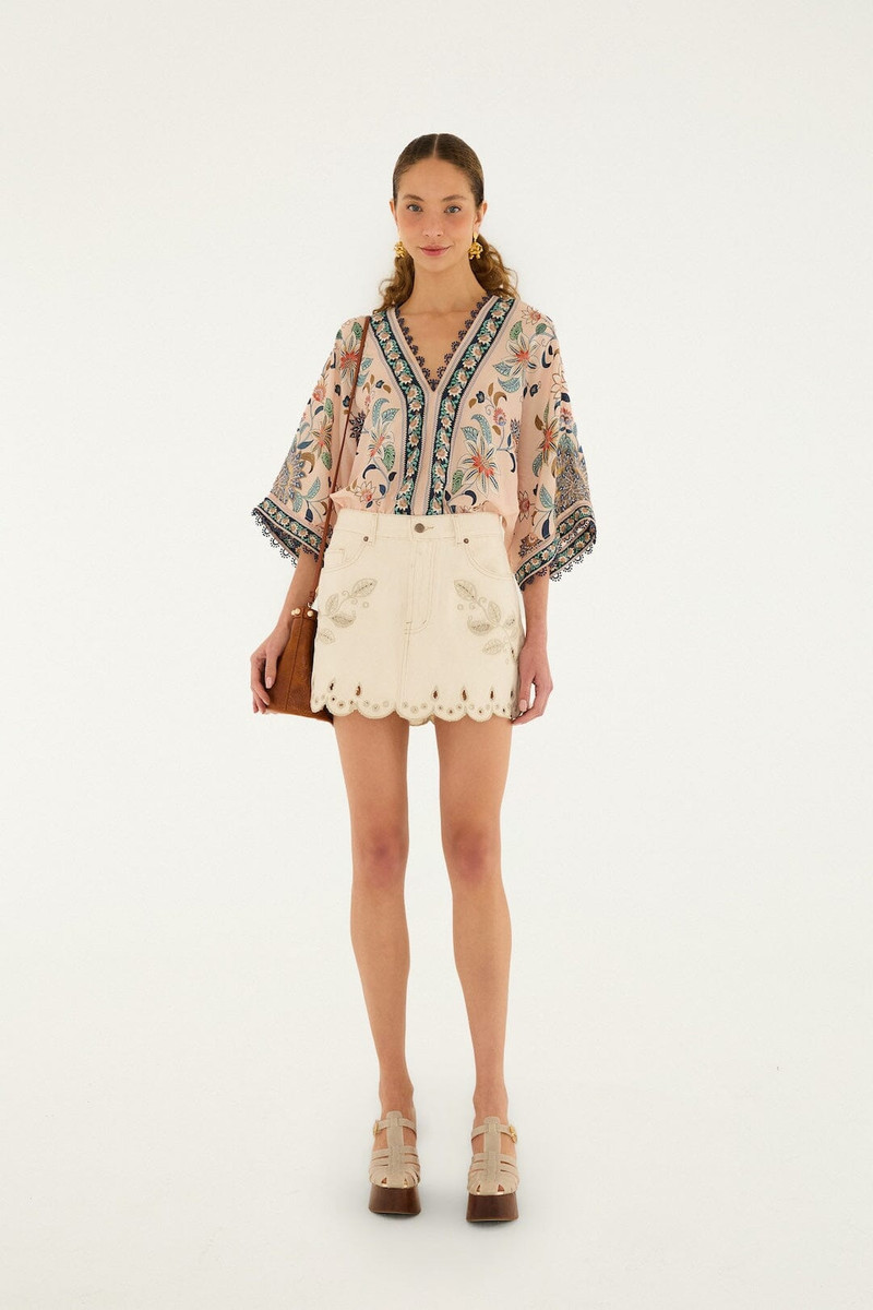 Off-White Canva Scallop Richelieu Skirt 4