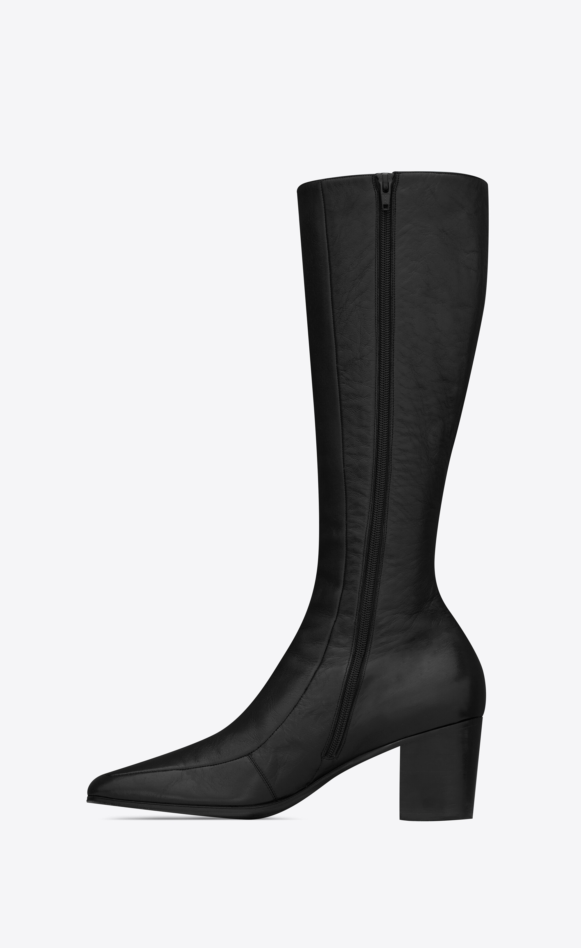 otto zipped boots in smooth leather - 5