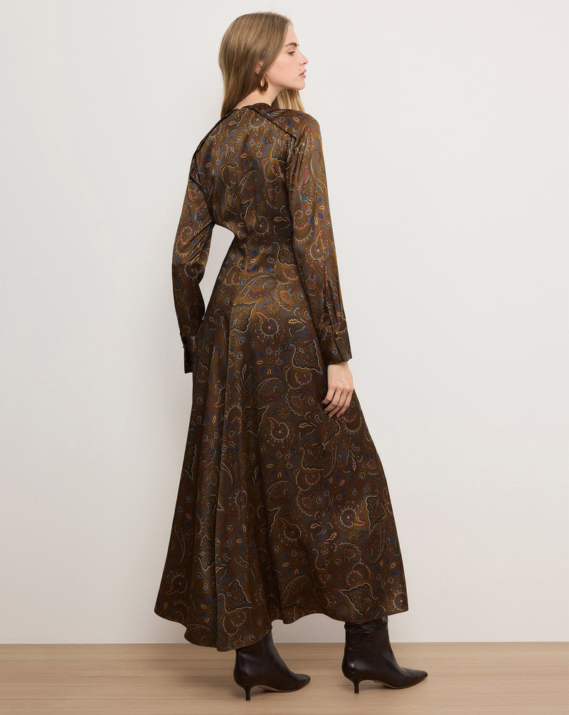IRMA STRETCH-SILK MIDI DRESS 5