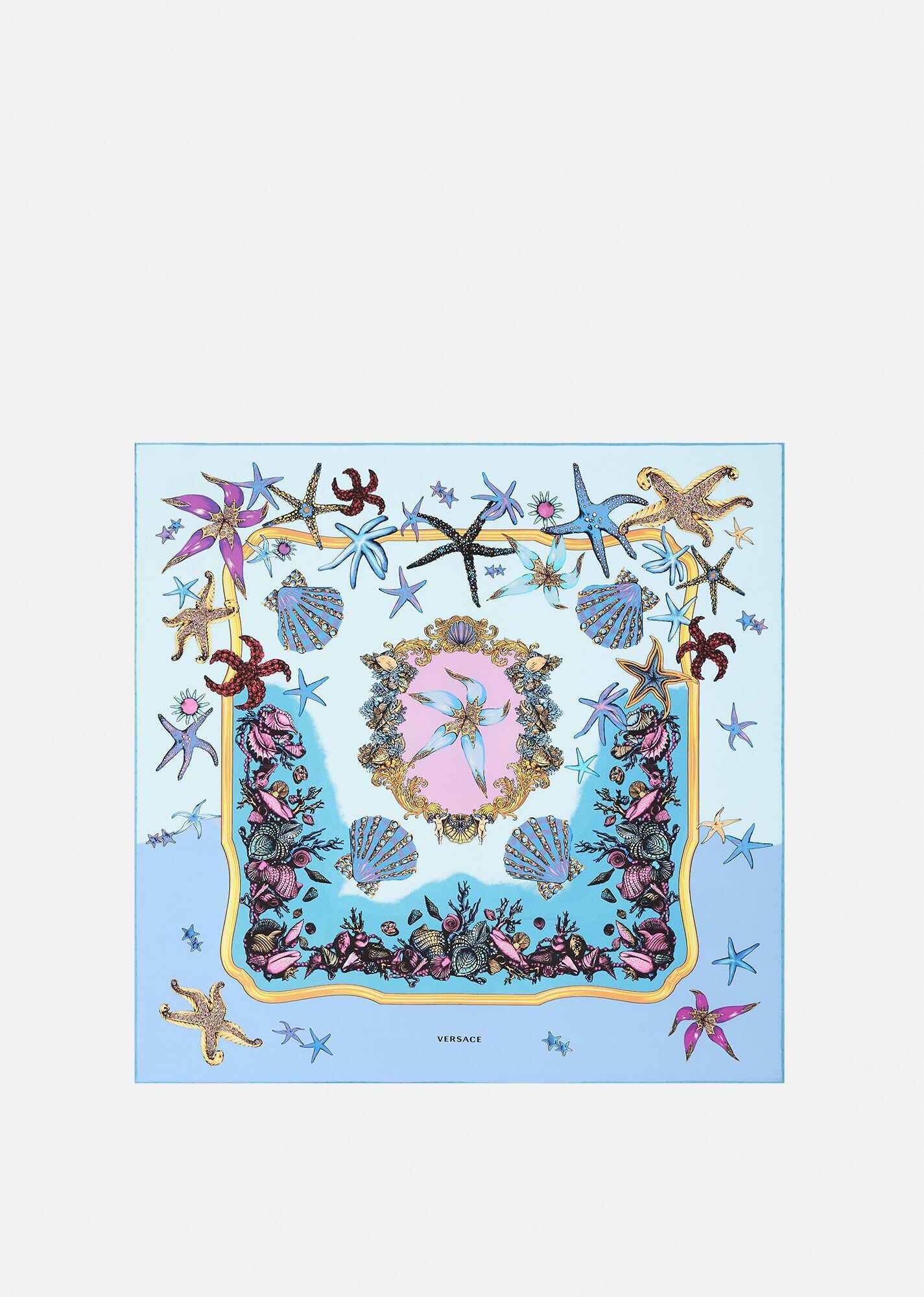 Trésor de la Mer Print Silk Foulard 1