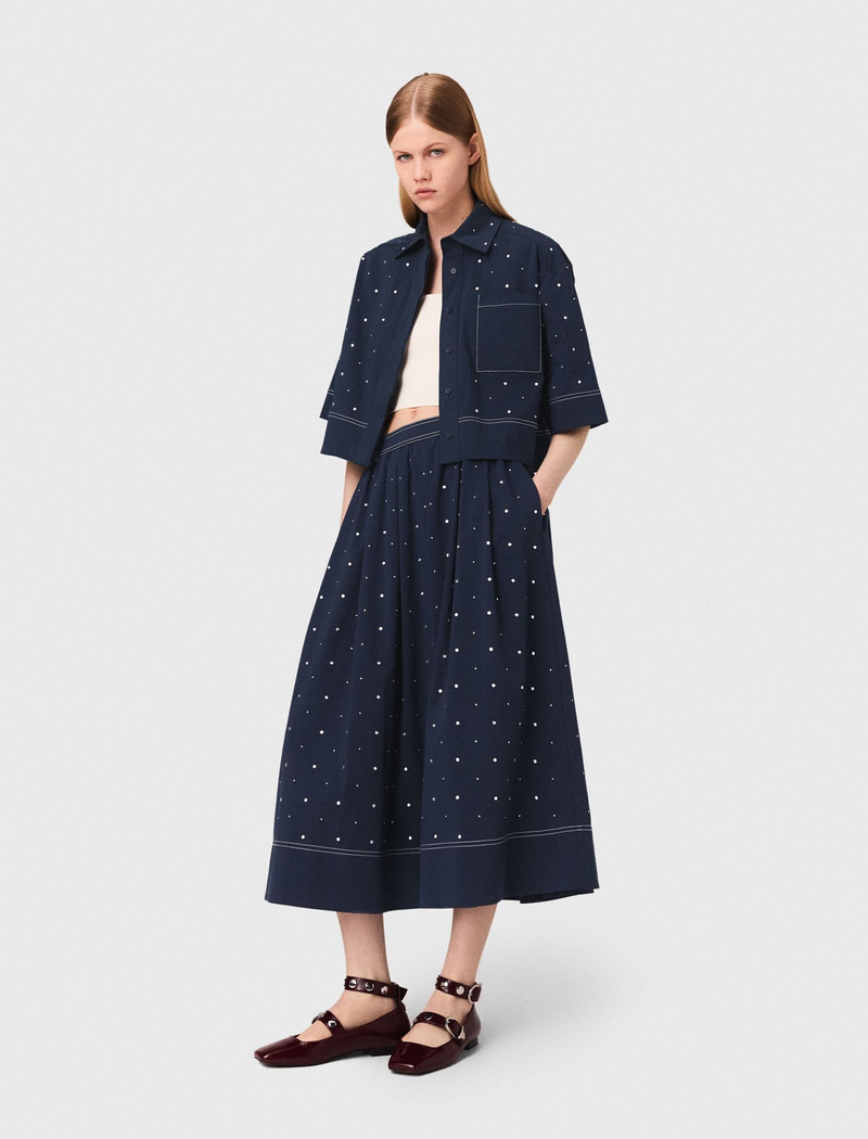 maje Cropped shirt with studs outlook