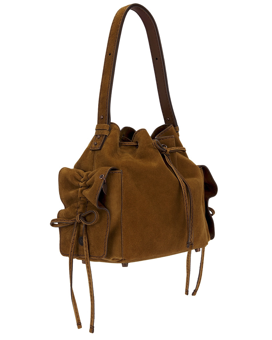 Multipocket Bucket Suede Bag - 4