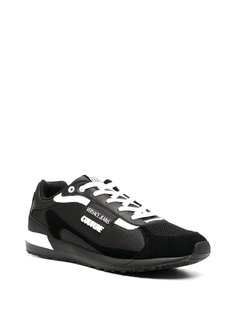 suede panel low-top sneakers - 2